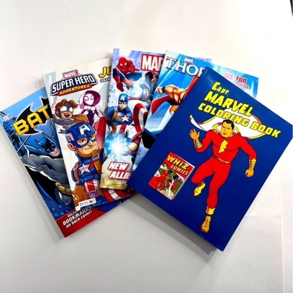 Coloring & Activity Books Marvel & DC Superheroes Set of 5 New